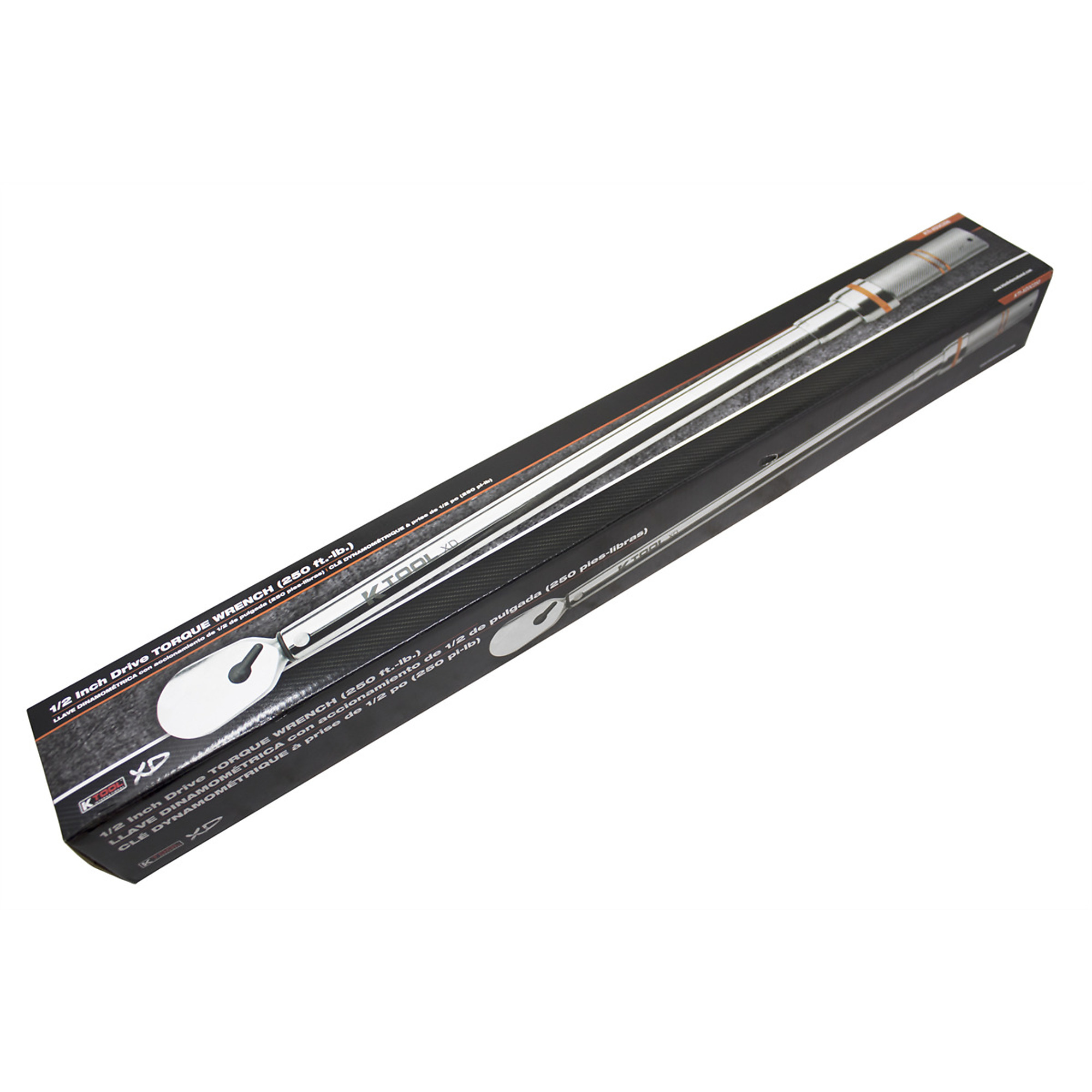 K-Tool International Torque Wrench — 1/2in. Drive, 50-250 ft./lbs., Chrome Plated, Model# KTIXD3C250